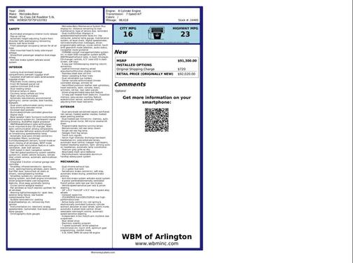 2005 Mercedes-Benz SL-Class 5.0L