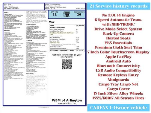 2018 Hyundai TUCSON SEL