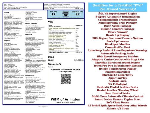 2019 Land Rover Range Rover Sport Supercharged Dynamic