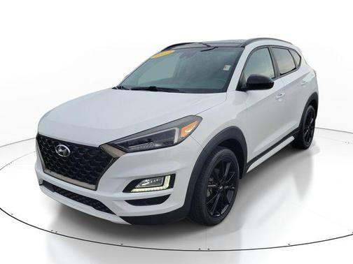 Dazzling White 2019 Hyundai TUCSON Night