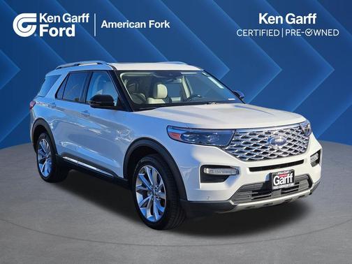 Star White Metallic Tri-Coat 2023 Ford Explorer Platinum