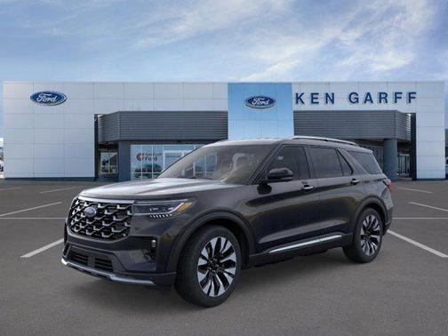 Agate Black Metallic 2026 Ford Explorer Platinum