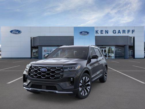 Agate Black Metallic 2026 Ford Explorer Platinum