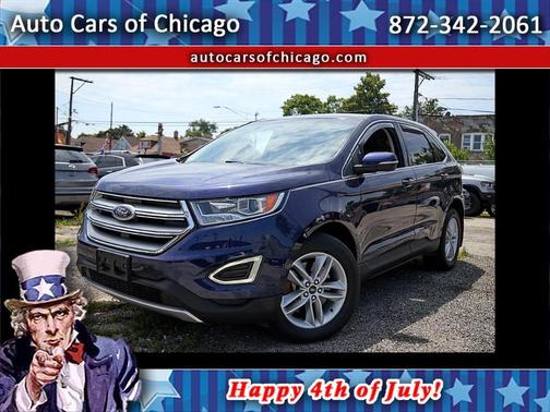 Blue 2016 Ford Edge SEL