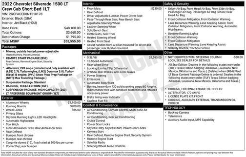 Black 2022 Chevrolet Silverado 1500 LT