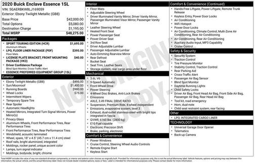 Ebony Twilight Metallic 2020 Buick Enclave FWD Essence