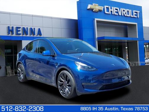 Deep Blue Metallic 2025 Tesla Model Y Performance Dual Motor All-Wheel Drive