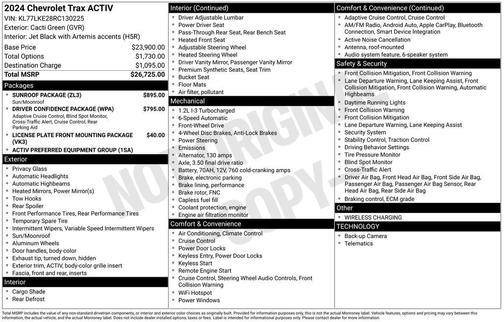 Cacti Green 2024 Chevrolet Trax FWD ACTIV
