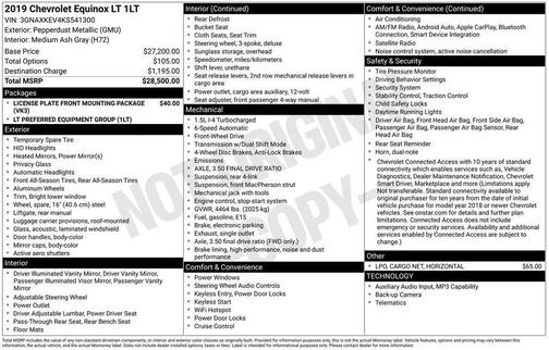 Brown 2019 Chevrolet Equinox 1LT
