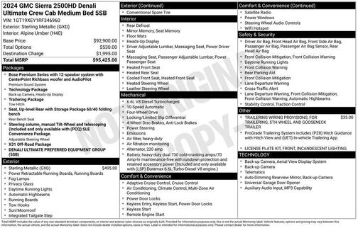 Sterling Metallic 2024 GMC Sierra 2500 Denali Ultimate