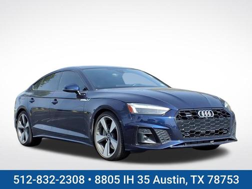 Blue 2021 Audi A5 Sportback 45 S Line Premium Plus