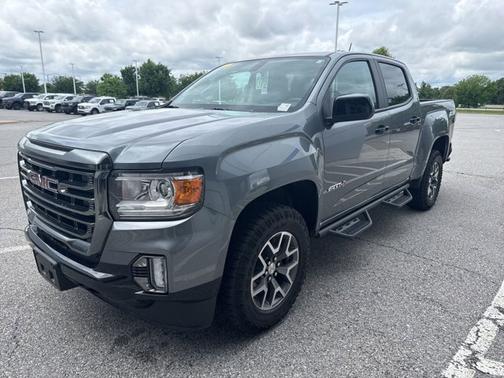 Satin Steel Metallic 2022 GMC Canyon 4WD AT4 w/Leather