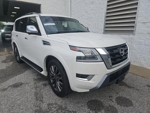 Aspen White Tricoat 2024 Nissan Armada Platinum