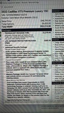 2022 Cadillac XT5 Sport