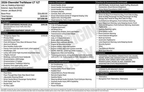 2026 Chevrolet Trailblazer LT