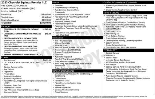 Mosaic Black Metallic 2023 Chevrolet Equinox Premier w/1LZ