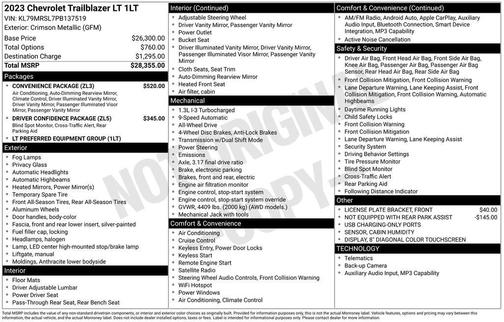 Crimson Metallic 2023 Chevrolet Trailblazer LT