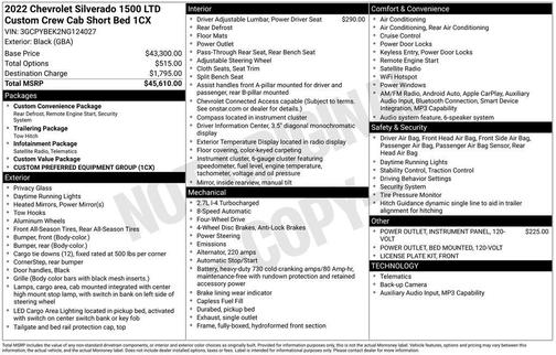 Black 2022 Chevrolet Silverado 1500 Limited Custom