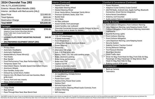 2024 Chevrolet Trax FWD 2RS