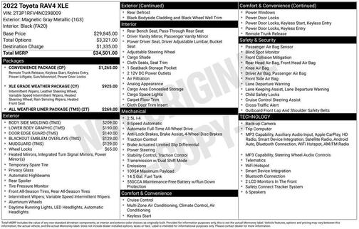 Magnetic Gray Metallic 2022 Toyota RAV4 XLE