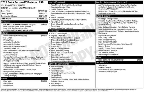 Moonstone Gray Metallic 2023 Buick Encore GX Preferred