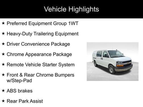 2025 Chevrolet Express 2500 RWD 2500 Regular Wheelbase WT