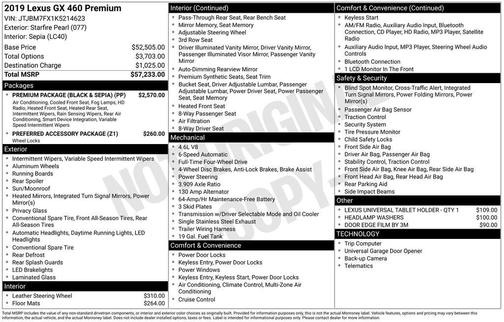 Starfire Pearl 2019 Lexus GX 460 Premium