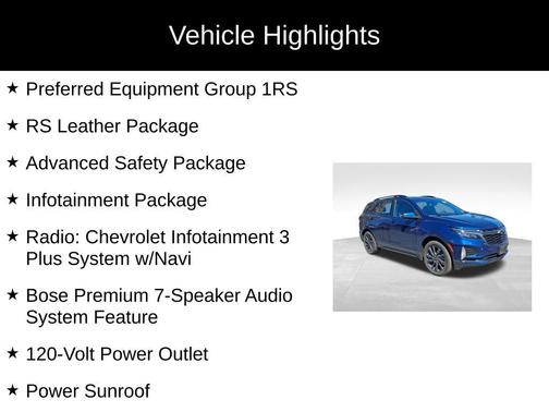 Blue Glow Metallic 2022 Chevrolet Equinox AWD RS