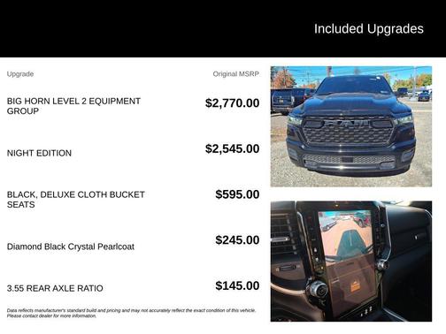 Diamond Black Crystal Pearlcoat 2025 RAM 1500 Big Horn/Lone Star