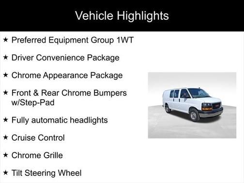 2022 GMC Savana 2500 Work Van