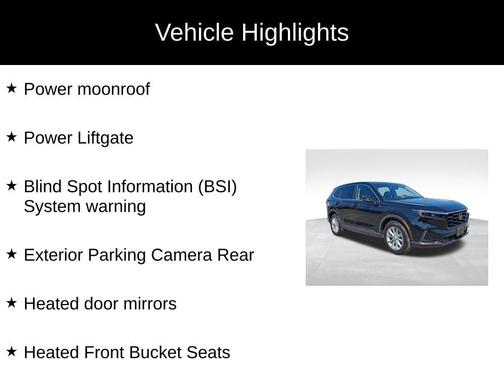 Black 2025 Honda CR-V EX-L AWD