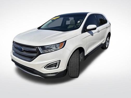 White Platinum Tri-Coat Metallic 2017 Ford Edge Titanium