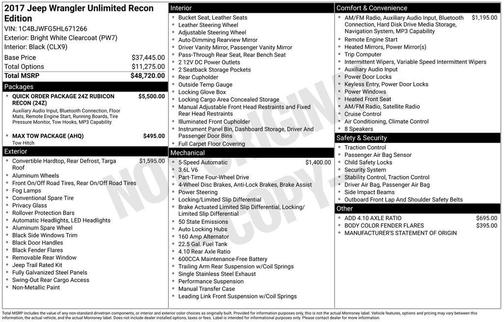 2017 Jeep Wrangler Unlimited Rubicon