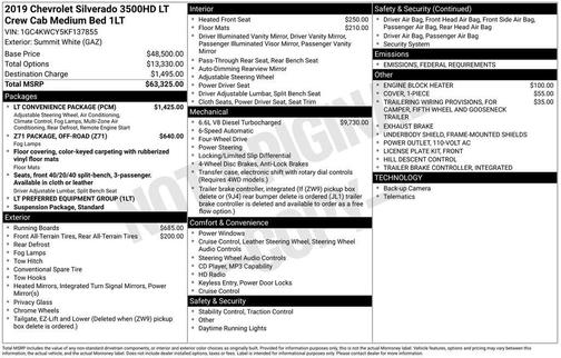 2019 Chevrolet Silverado 3500 LT