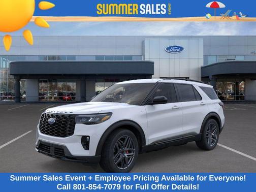 SPACE WHITE METALLIC 2026 Ford Explorer ST-Line