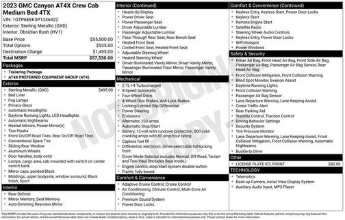 2023 GMC Canyon AT4X