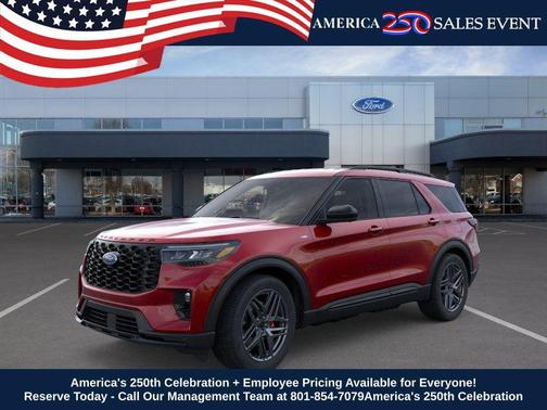 Rapid Red Metallic Tinted Clearcoat 2026 Ford Explorer ST-Line