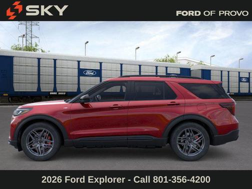 Rapid Red Metallic Tinted Clearcoat 2026 Ford Explorer ST-Line