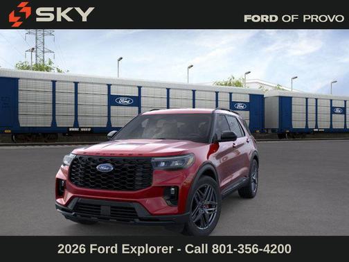 Rapid Red Metallic Tinted Clearcoat 2026 Ford Explorer ST-Line