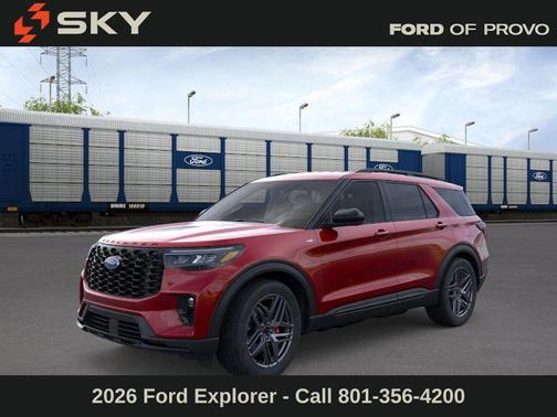 Rapid Red Metallic Tinted Clearcoat 2026 Ford Explorer ST-Line