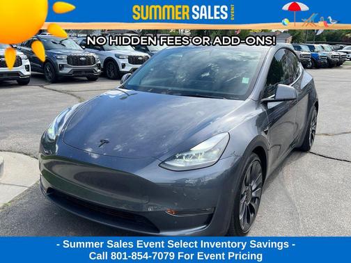 Gray 2022 Tesla Model Y Performance Dual Motor All-Wheel Drive