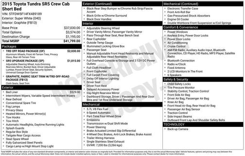2015 Toyota Tundra SR5