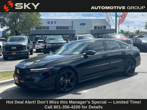 Black 2024 Honda Accord Hybrid Sport-L