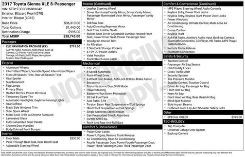 2017 Toyota Sienna XLE