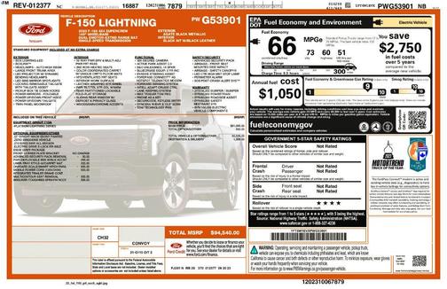 Black Metallic 2023 Ford F-150 Lightning Platinum