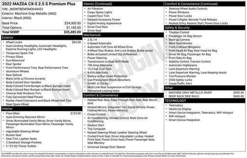2022 Mazda CX-5 2.5 S Premium Plus