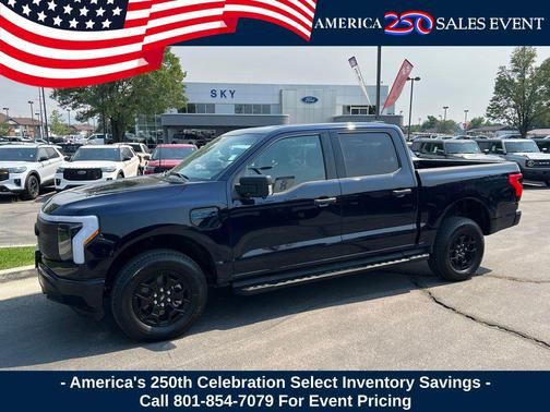 Blue Metallic 2025 Ford F-150 Lightning XLT