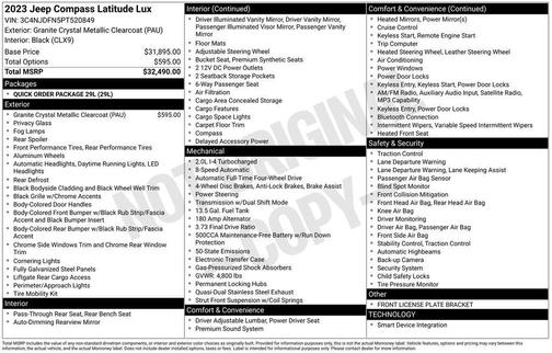 2023 Jeep Compass Latitude Lux