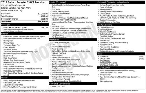 2014 Subaru Forester 2.0XT Premium
