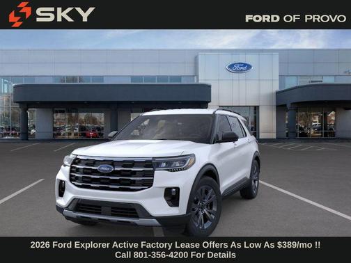 Star White Metallic Tri-Coat 2026 Ford Explorer Active w/200A Pkg